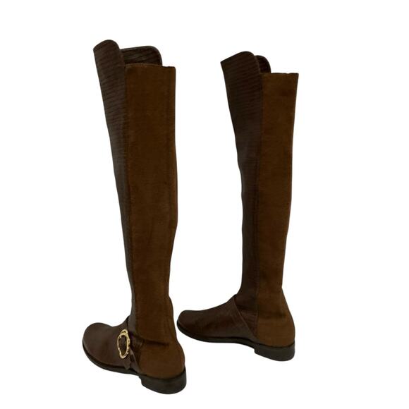 Stuart Weitzman Siella 5050 Over-the-Knee Brown Suede Leather Boots Size 8 N - Picture 7 of 16